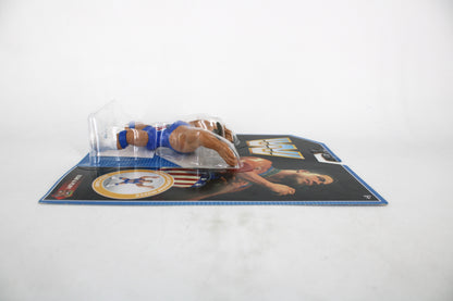 Kurt Angle WWE Retro Mattel Figure — Side View of Carded Package Laid Flat