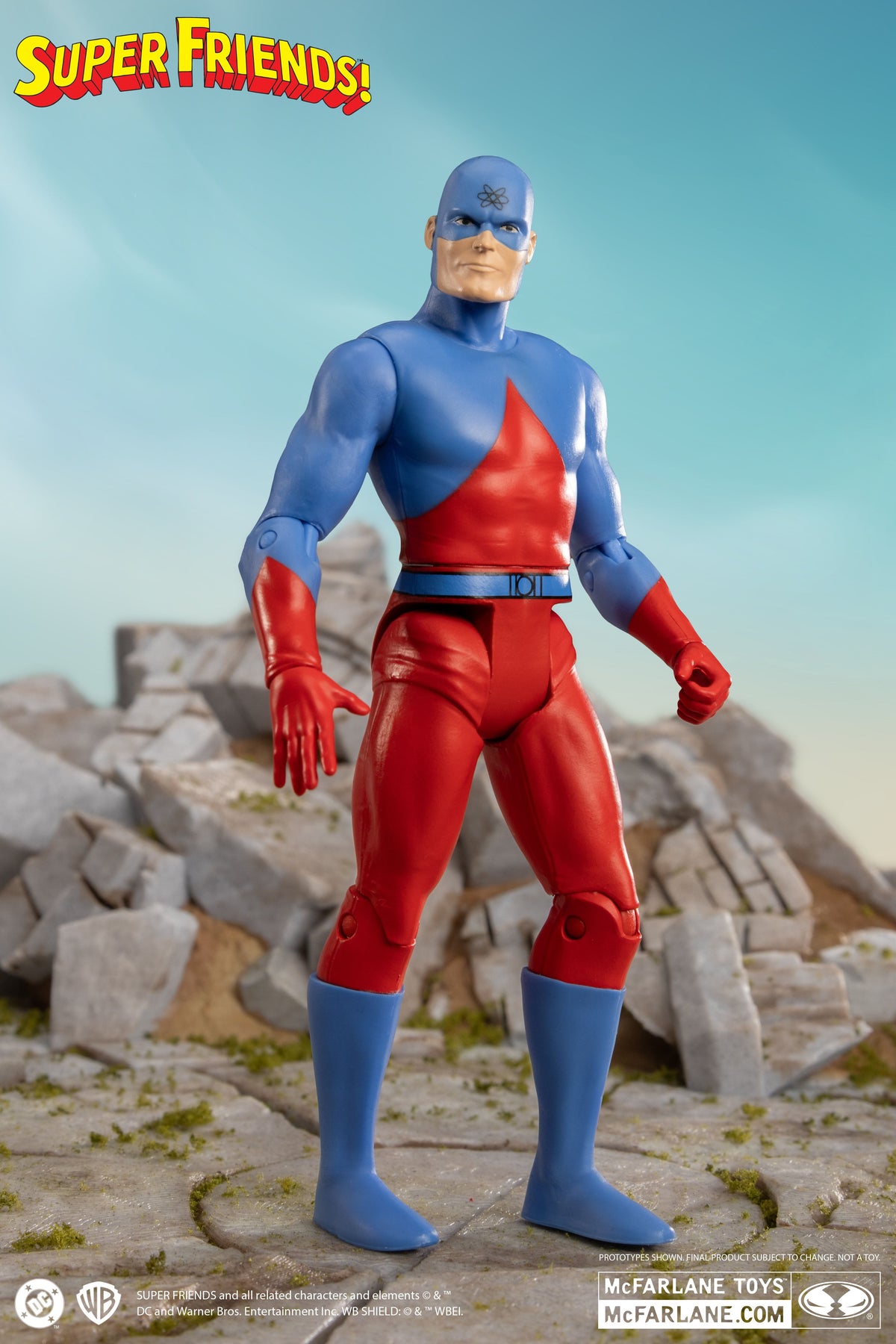 The Atom DC Retro Super Friends 6-Inch Figure — Front View Standing Pose