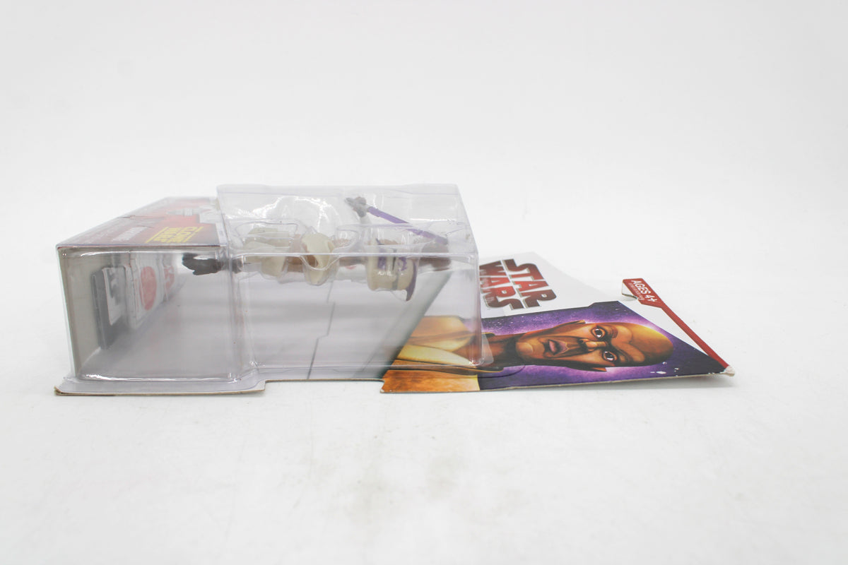 Mace Windu Clone Wars CW06 3.75-Inch Figure 2009 — Side View Right with Card Art Detail