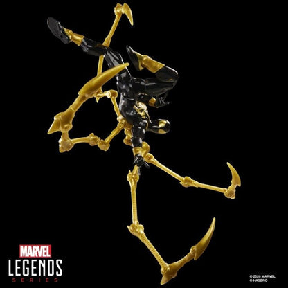 Iron Spider Aaron Davis Marvel Legends 6-Inch Figure — Side View Dynamic Leap Pose with Spider Arms