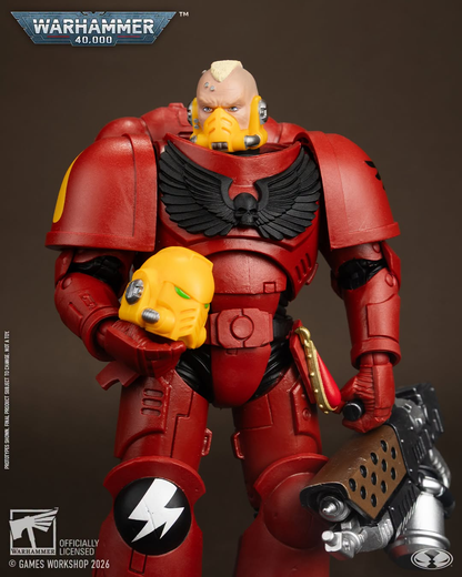 Blood Angels Infernus Marine Warhammer 40K 7-Inch Figure — Alternate Head Swap Detail