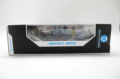 Bizarro & Batzarro DC Multiverse 2-Pack 2024 McFarlane Toys — Opposite Spine Side View with Reversed Branding