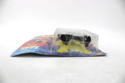 Venom Spider-Man: The Animated Series Action Figure — Side View Showing Bubble Detail and Card with Choking Hazard Warning