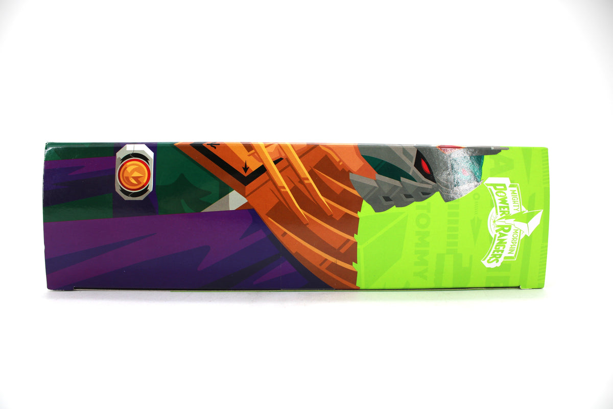 Morphed Shredder Power Rangers Lightning Collection Box — Opposite Side Panel with Dragon Coin Detail