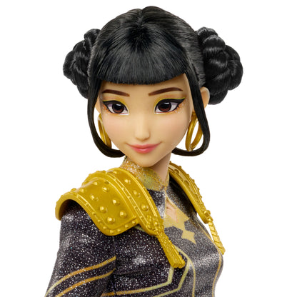 Zoey KPop Demon Hunters HUNTR/X Singing Fashion Doll — Face and Pauldron Detail