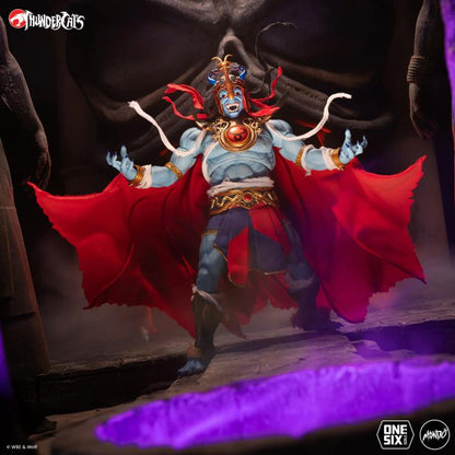 Mumm-Ra ThunderCats Mondo 1/6 Scale Figure — Arms Spread Cape Display Pose in Diorama