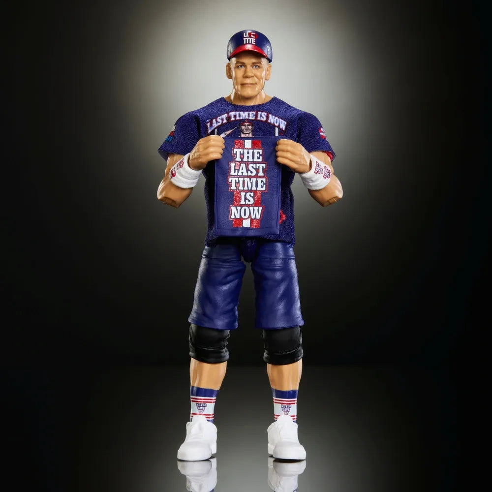 John Cena WWE Elite Series 127 6-Inch Figure — Front View Holding Last Time Is Now Towel