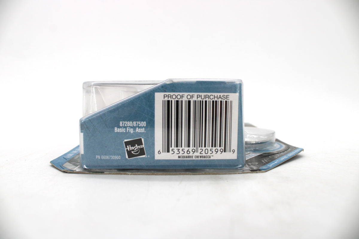 Concept Chewbacca Star Wars 30th Anniversary McQuarrie Signature Series 3.75-Inch Figure — Package Detail with Barcode and Proof of Purchase
