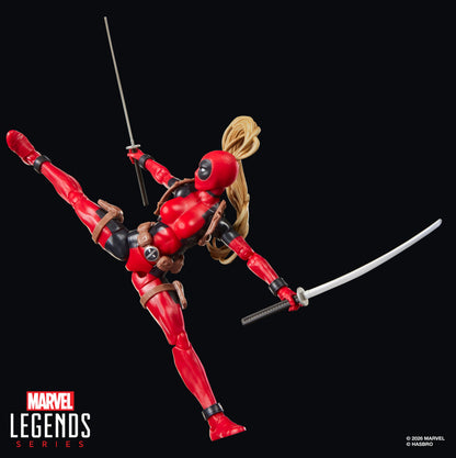 Lady Deadpool Marvel Legends 6-Inch Figure — Articulation Pose Dual Katana Aerial Kick