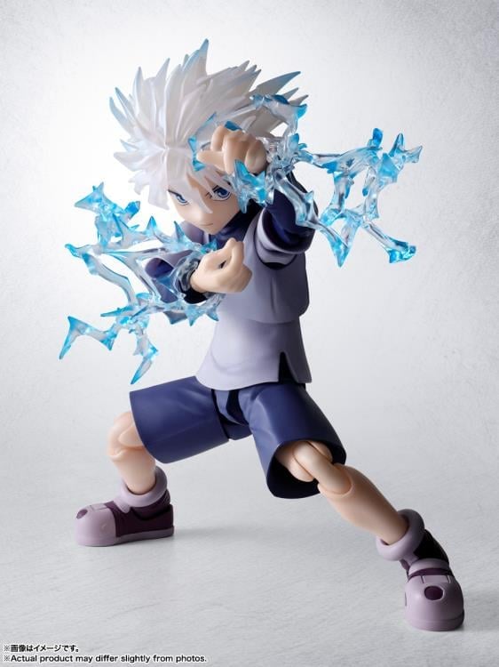 Killua Hunter x Hunter S.H.Figuarts 5.5-Inch Figure — Electric Nen Attack Pose with Blue Lightning Effects