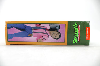 Rat King & Vernon Fenwick NECA TMNT Cartoon Series 7-Inch 2-Pack — Side View with Vernon Box Art Close-Up