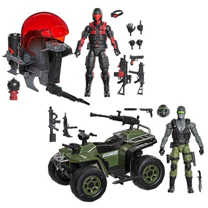 GI Joe Classified #218 Two-Pack — Contents Display with All Accessories Laid Out for Both Figures and Vehicles