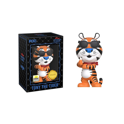 Tony the Tiger Pix! Vinyl Chase Variant Figure with Sunglasses in Black Box Package — Front View