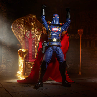Cobra Commander Classified Series 6-Inch Figure — Articulation Pose Arms Raised Triumphant Beside Throne