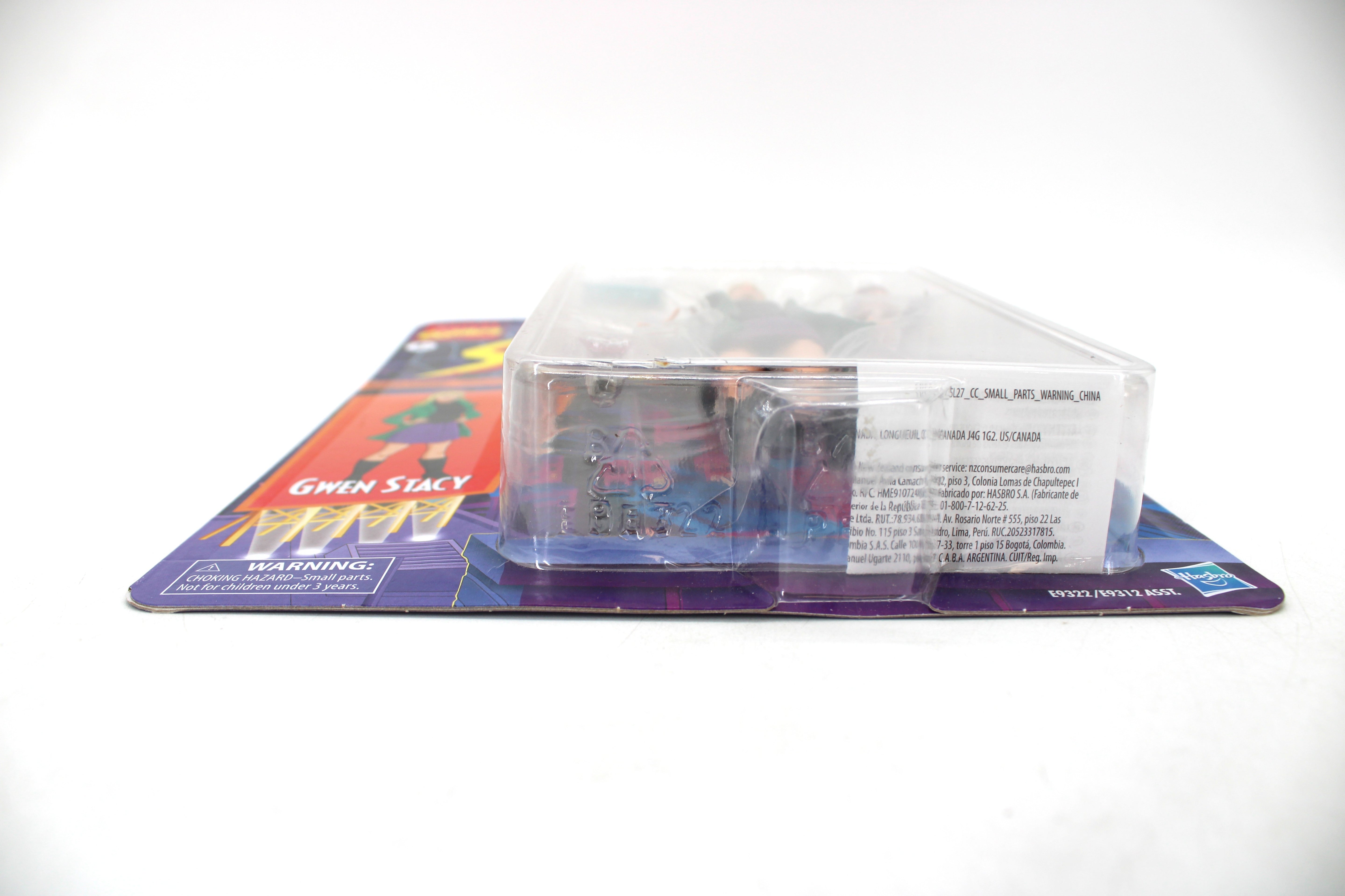Gwen Stacy Marvel Legends Retro 6-Inch Figure — Card Condition Close-Up