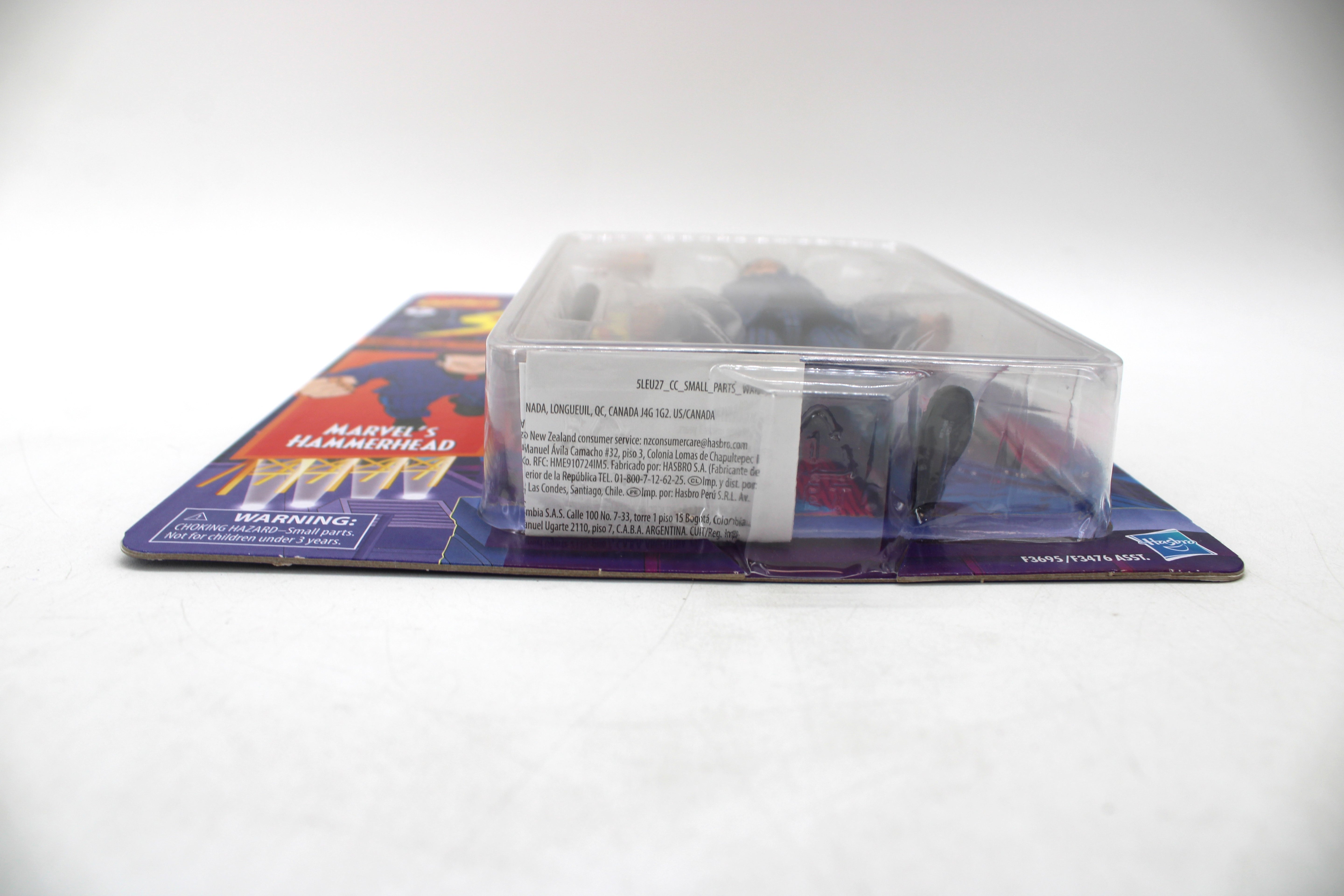 Marvel's Hammerhead Marvel Legends Retro Spider-Man Collection 6-Inch Action Figure — Side View Showing Package Detail and Back Card