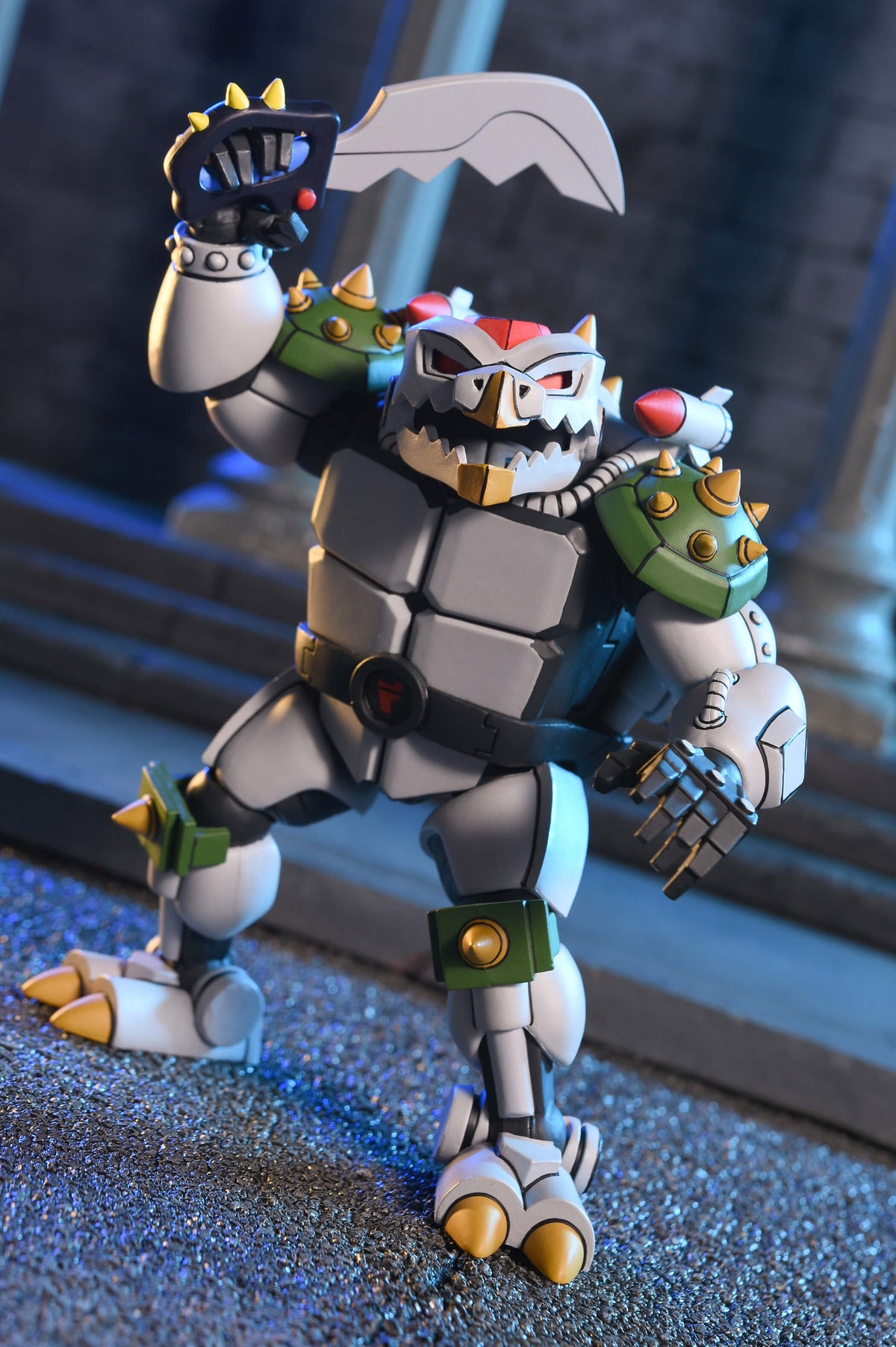 Robo Tokka TMNT 1987 7-Inch Figure — Articulation Pose Wielding Cyber Saber