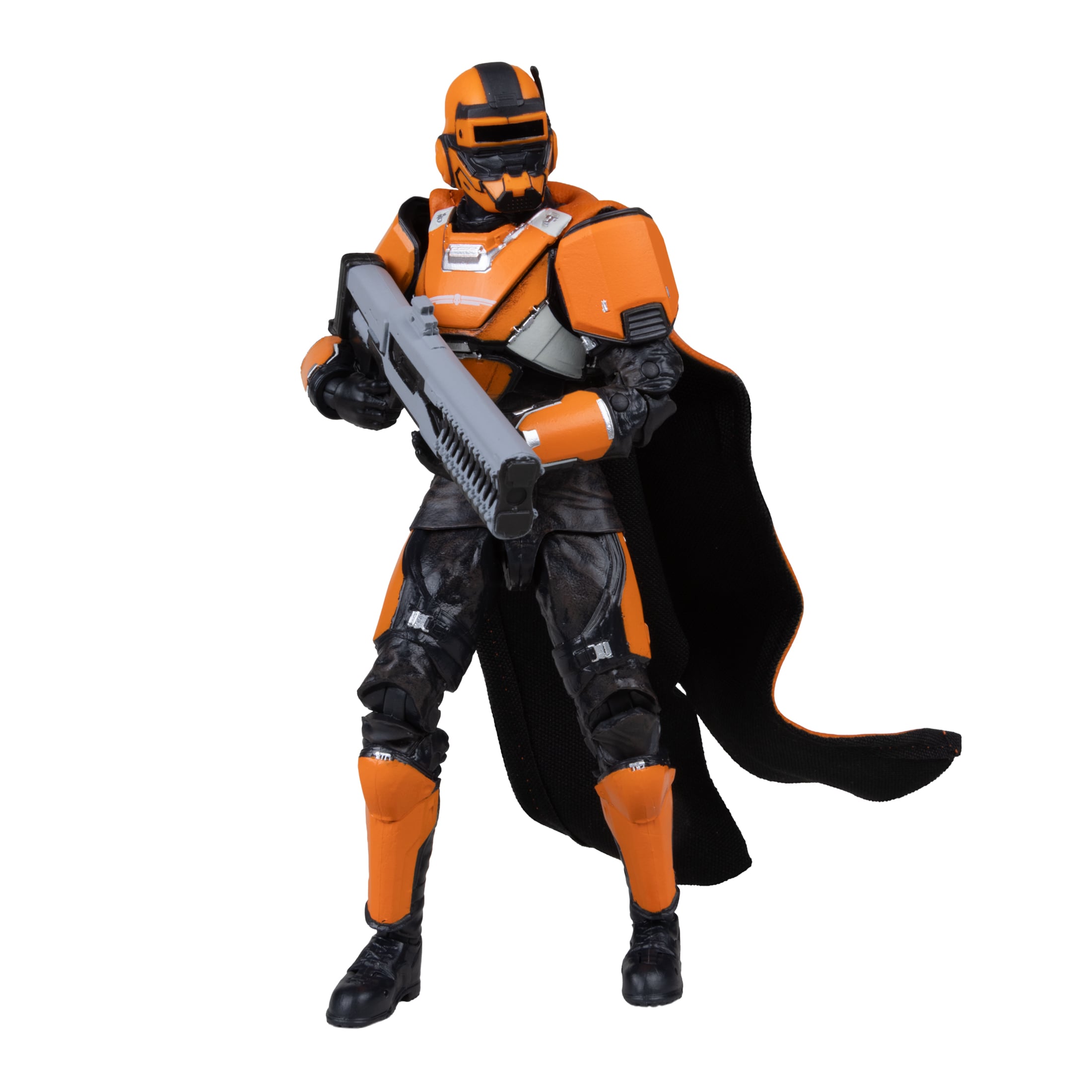 CE-35 Trench Engineer McFarlane Elite Edition 7-Inch Figure — Front View Holding AR-23 Liberator with Cape Flowing