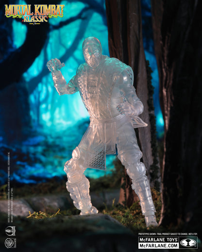 Reptile Invisible Mortal Kombat Klassic 7-Inch Figure — Figure Detail Close-Up Translucent Sculpt