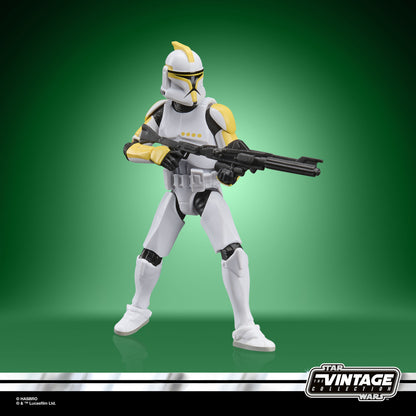 Clone Trooper Commander Vintage Collection 3.75-Inch Figure — Side View Aiming Rifle