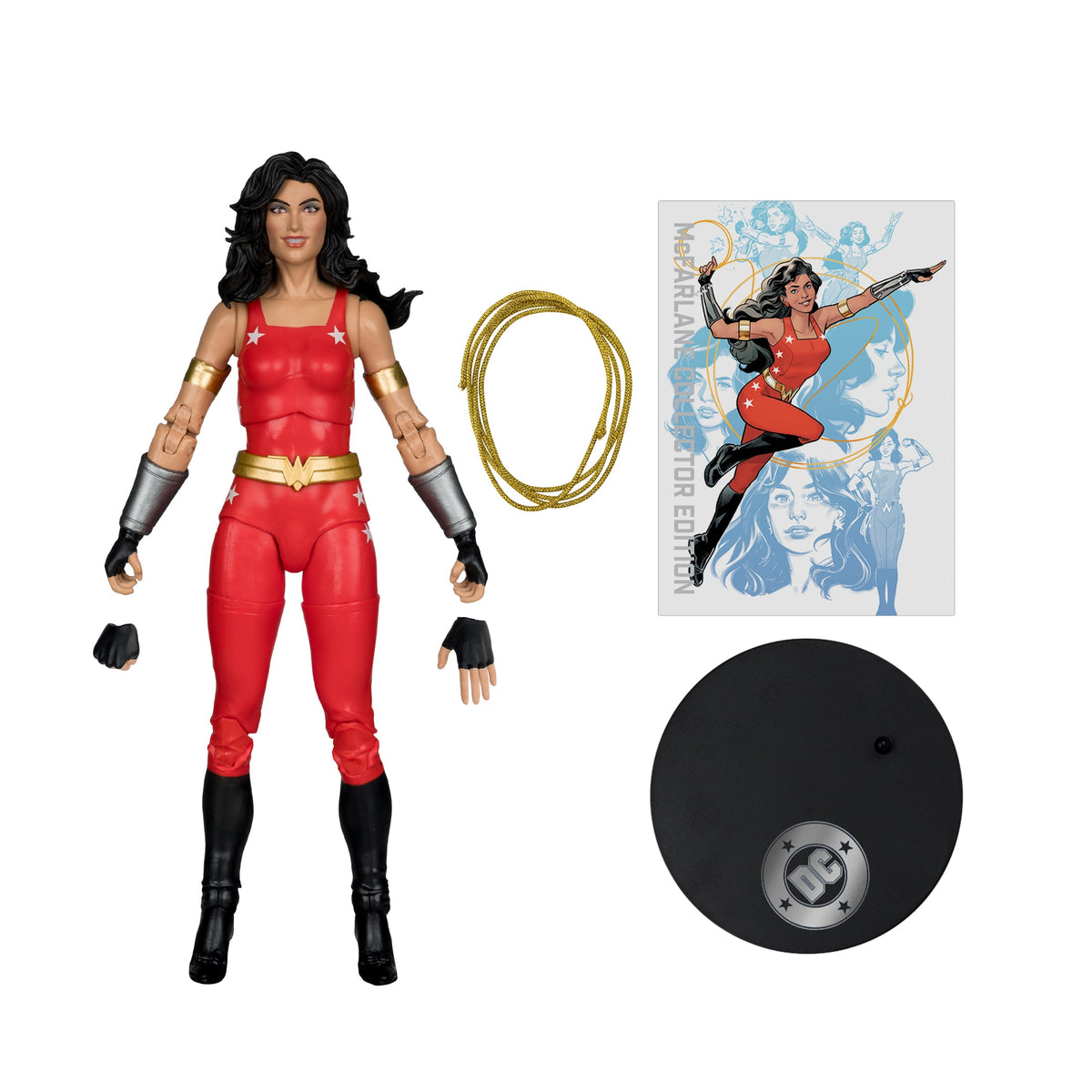 Wonder Girl DC Multiverse 7-Inch Figure — Accessories Included: Lasso, Swap Hands, Art Card, Figure Base