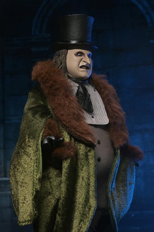 The Penguin Batman Returns 8-Inch Clothed Figure NECA — Side View Head and Coat Detail