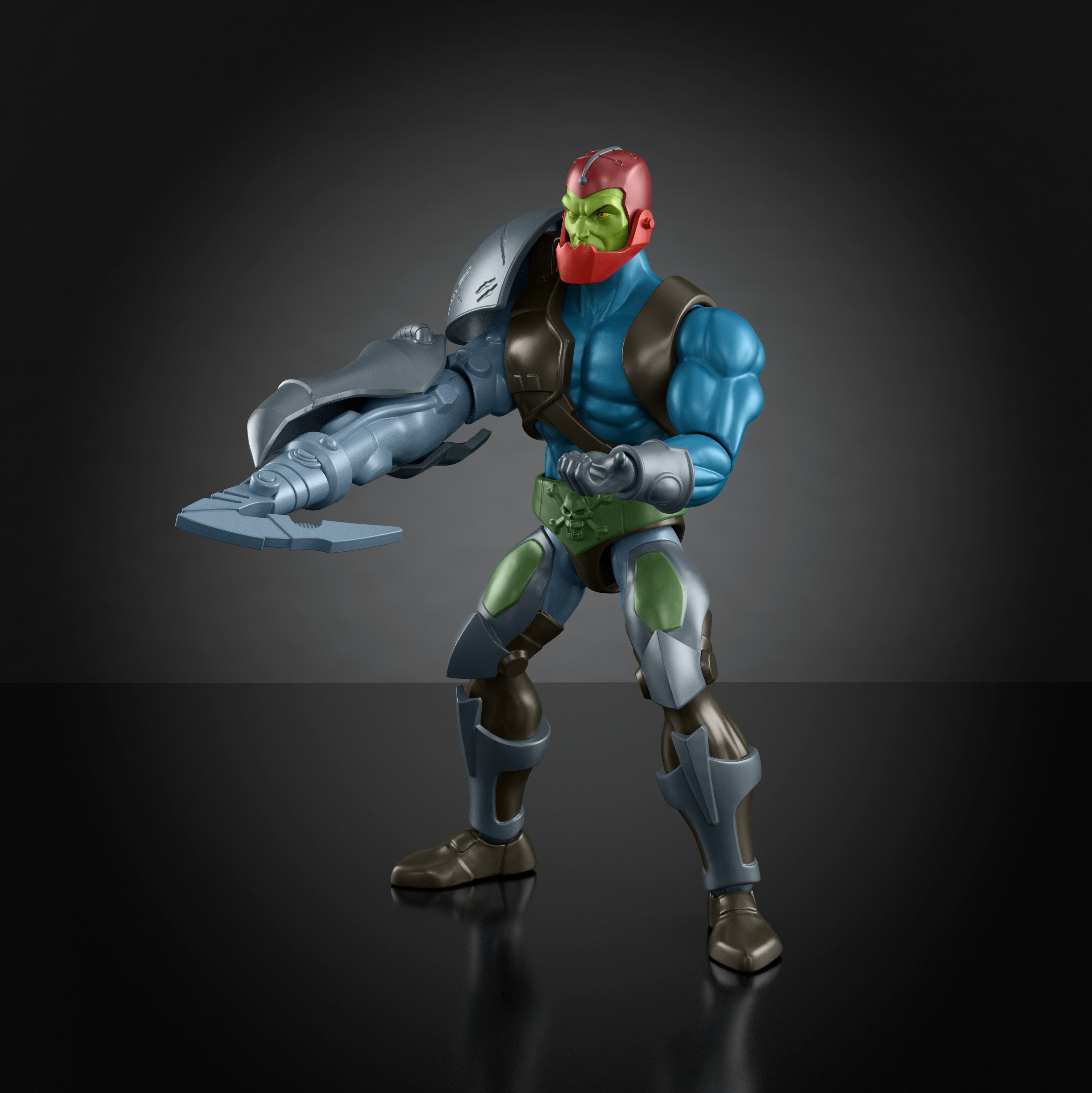 Trap Jaw MOTU Origins 200X 5.5-Inch Figure — Side View with Shield Arm Attachment