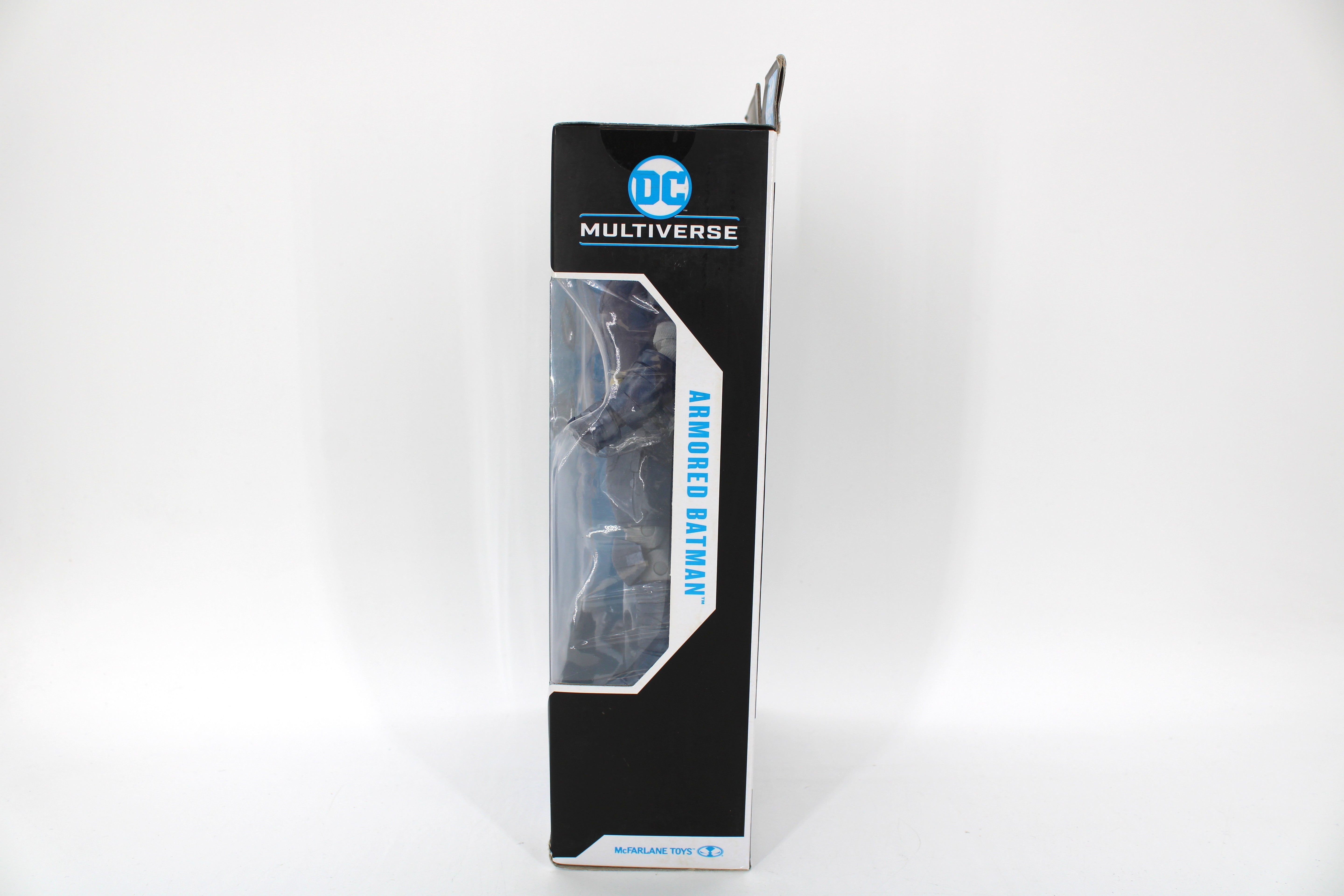Armored Batman DC Multiverse Dark Knight Returns Blue Edition — Box Side Right with Figure Visible
