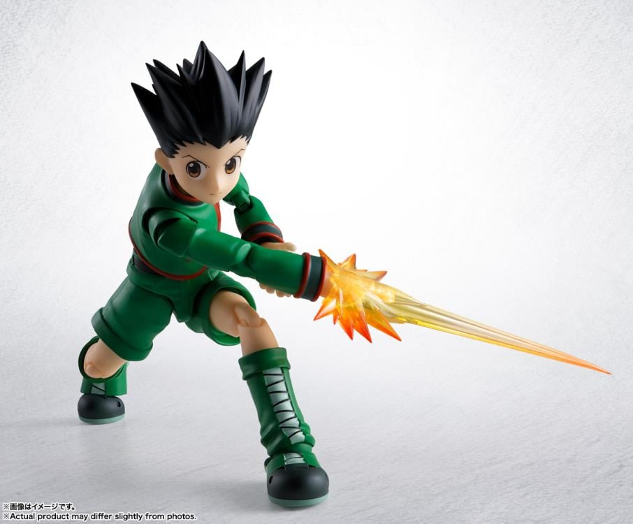 Gon Hunter x Hunter S.H.Figuarts 5.5-Inch Figure — Jajanken Scissors Effect Side View