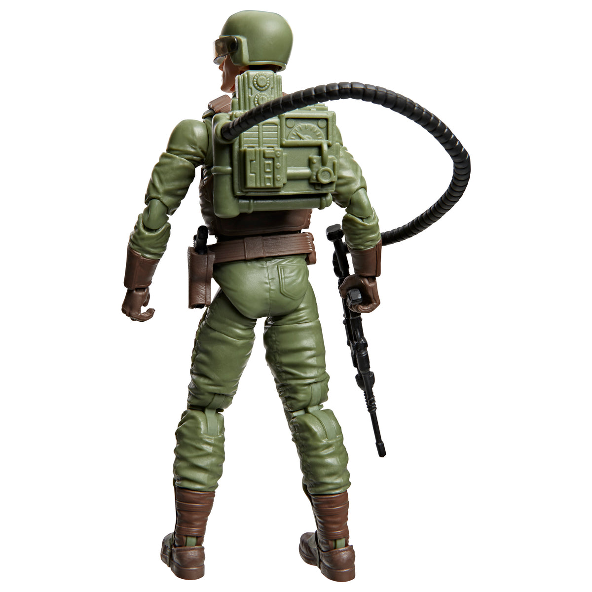 Flash G.I. Joe Classified Retro Collection 6-Inch Figure — Back View Showing Detailed Power Pack and Connecting Tube