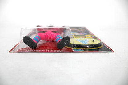 Xavier Woods WWE Retro App Series Action Figure — Side View Showing Figure in Bubble with Xavier Woods Name Label and New Day Accessory