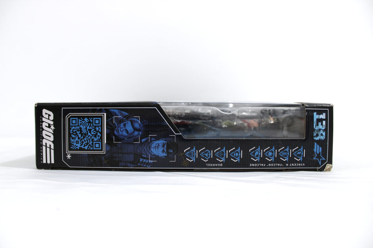 Falcon & Quarrel G.I. Joe Classified Series Night Force 6-Inch 2-Pack — Side View Showing Bubble Window and Character Art