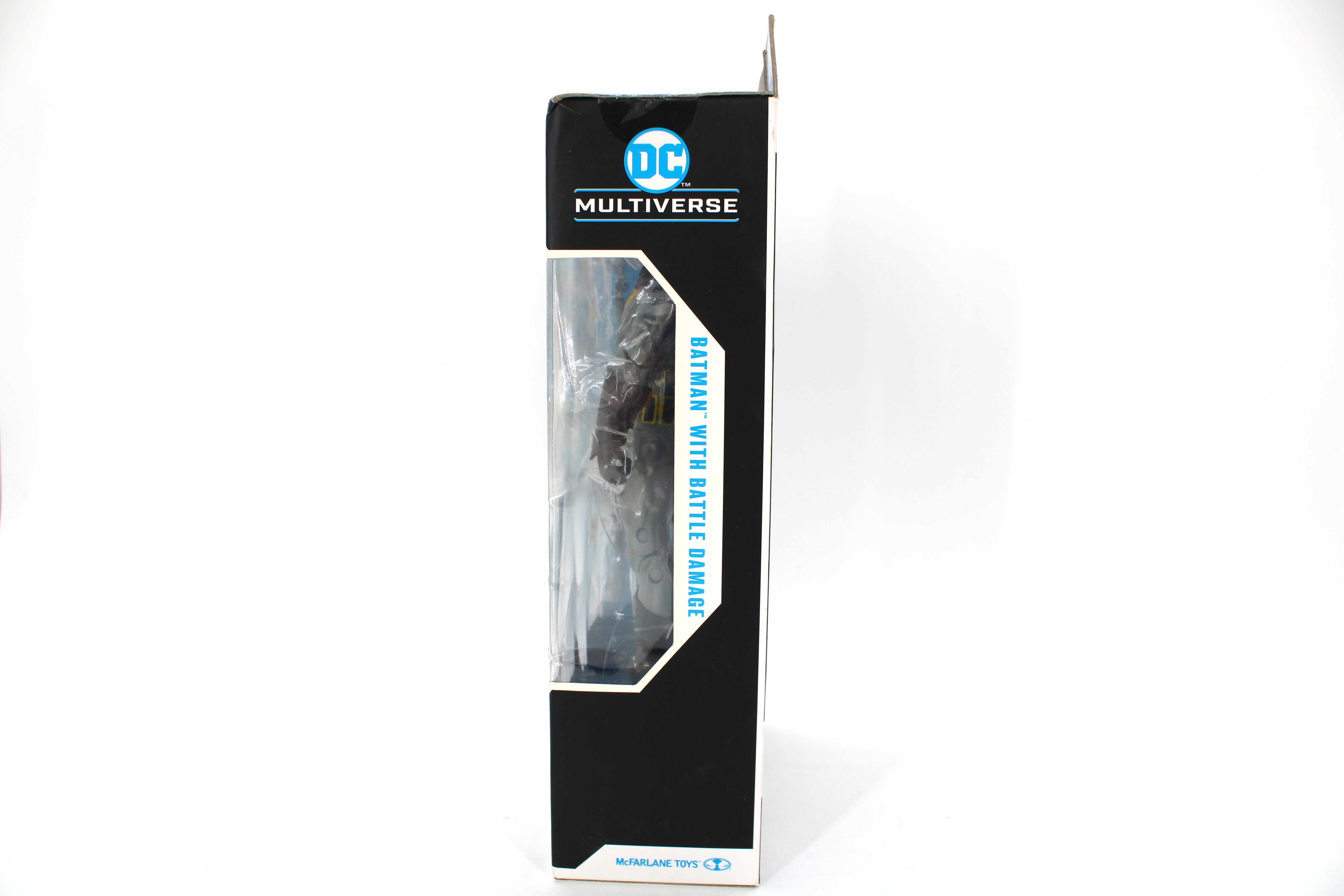 Batman Battle Damage DC Multiverse 7-Inch Figure — Right Side Panel with Figure Visible Through Side Window