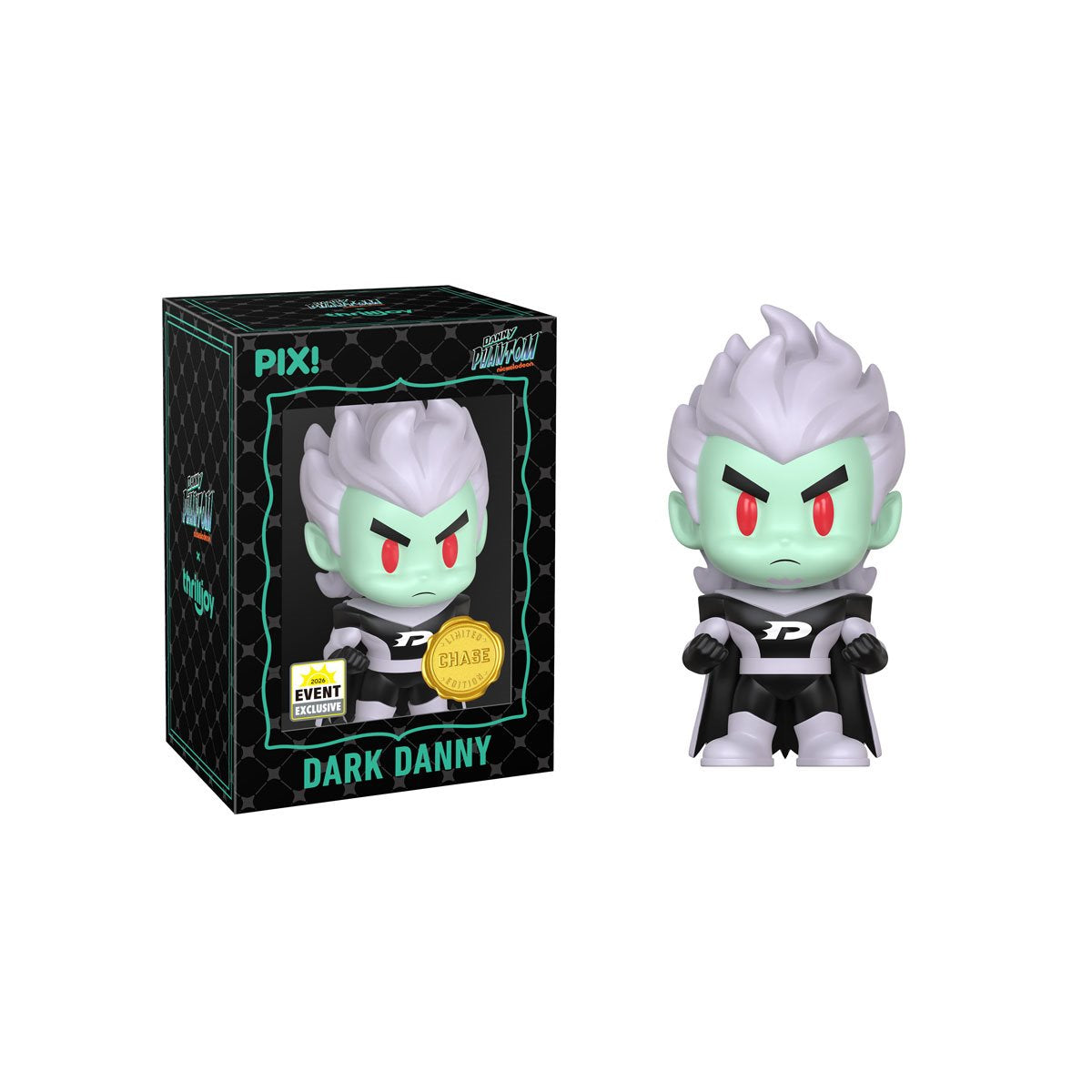 Dark Danny Pix! Vinyl Figure 2026 Exclusive Chase — Box Front and Figure Out of Box Front View
