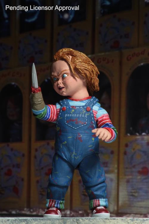 Chucky Child's Play Ultimate 4-Inch Figure — Angry Head Sculpt Holding Voodoo Knife Front View
