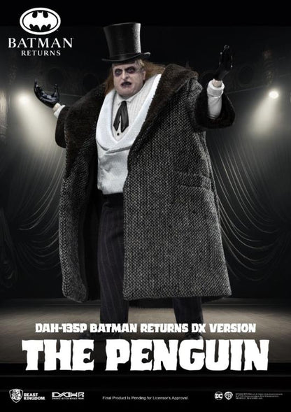 Penguin DAH-135P Batman Returns DX 8-Inch Figure — Front View Arms Outstretched with Top Hat