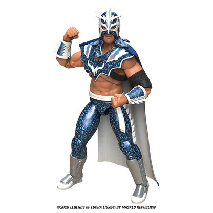 Ultimo Dragon Legends of Lucha Libre 6-Inch Figure — Side View Combat Stance with Cape