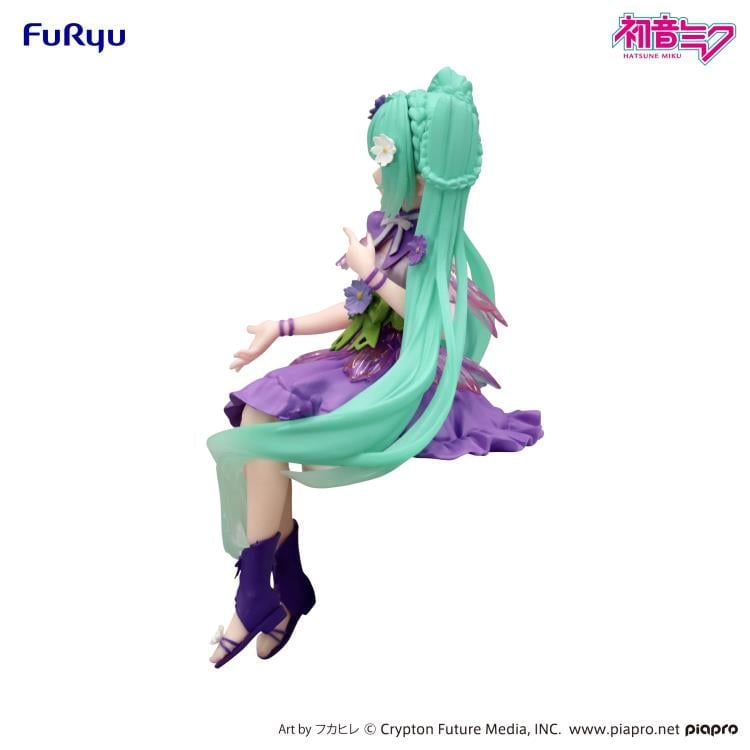 Hatsune Miku Flower Fairy Cosmos Purple Noodle Stopper Figure — Side View Left