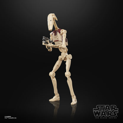 B1 Battle Droid Black Series 6-Inch Figure — Side View in Combat Pose with Blaster