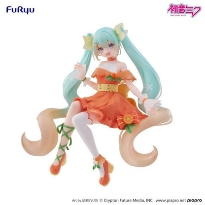 Hatsune Miku Citrus Noodle Stopper Figure — Full Body White Background View