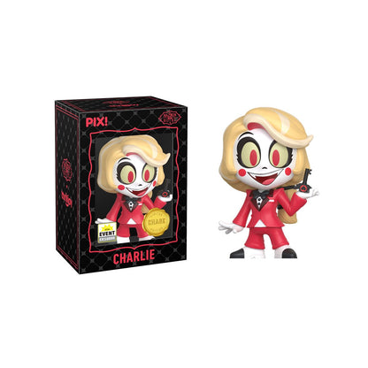 Charlie Hazbin Hotel Pix! Vinyl Chase Figure — Figure and Black Window Box Side by Side