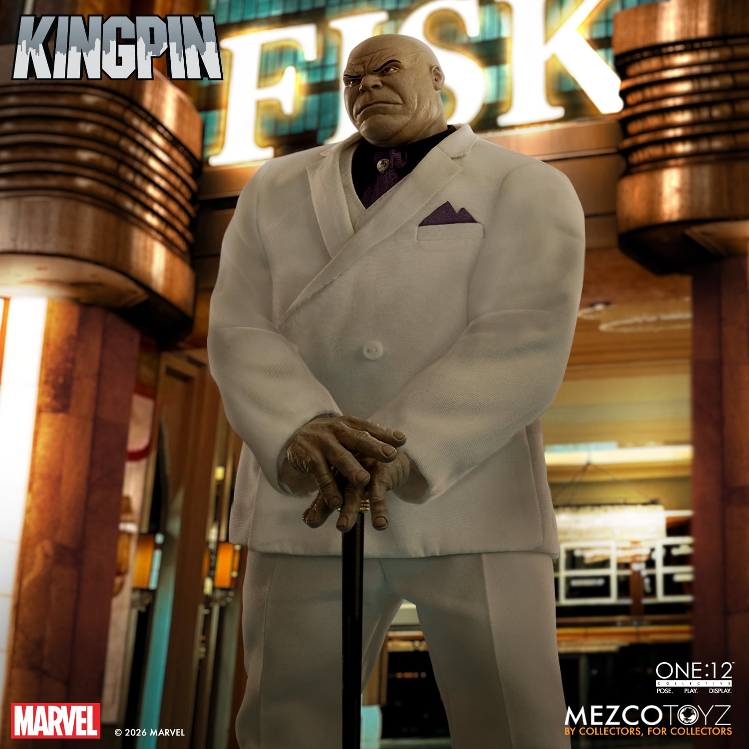 Kingpin Marvel One:12 Collective 6-Inch Figure — Steepled Hands Pose Outside Fisk Building