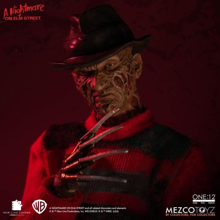 Freddy Krueger One:12 Collective 6-Inch Figure — Side View Claw Glove Raised