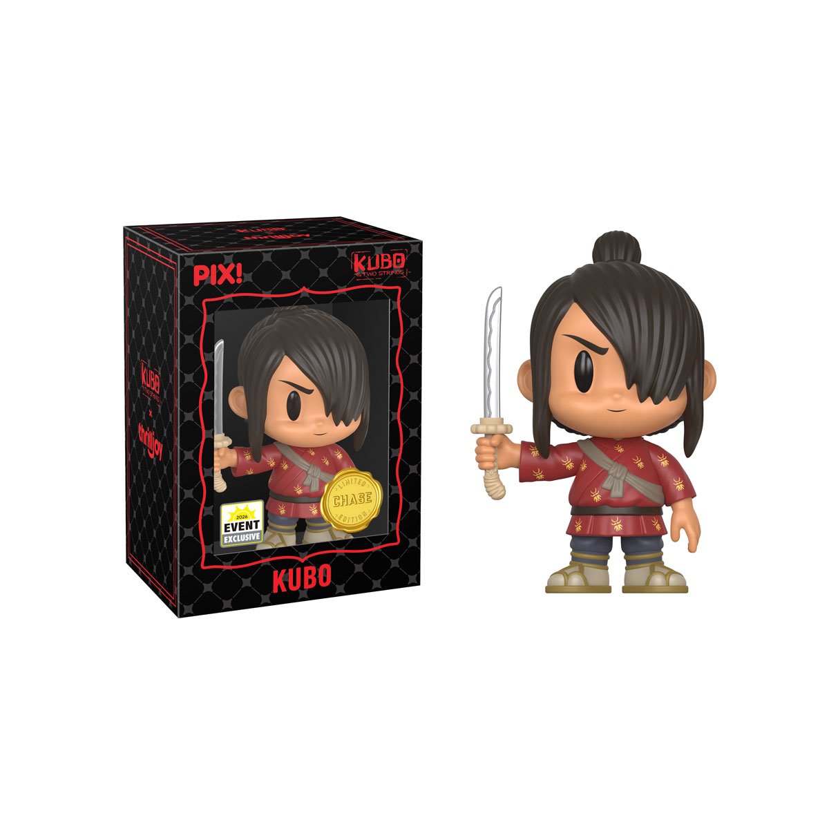 Kubo PIX! Chase Variant Vinyl Figure with Sword and Black Display Box
