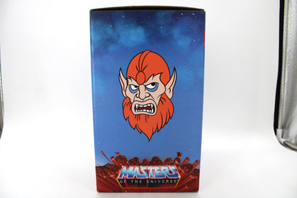 Beast Man Masters of the Universe Deluxe Latex Mask — Box Art Close-Up with Animated Character Illustration and Masters of the Universe Logo