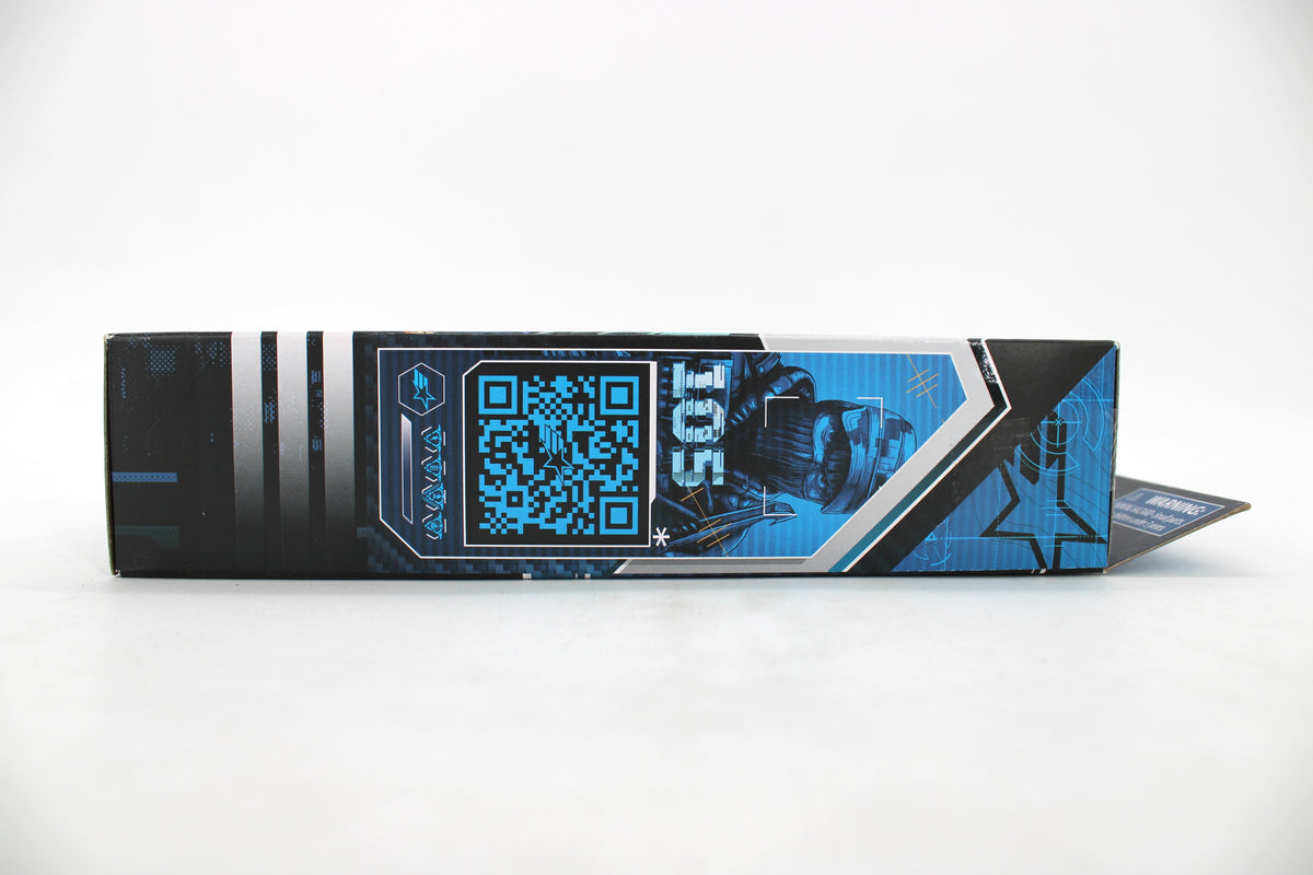 Jason "Shockwave" Faria G.I. Joe Classified Series 6-Inch Action Figure — Side View with QR Code and #105 Series Number