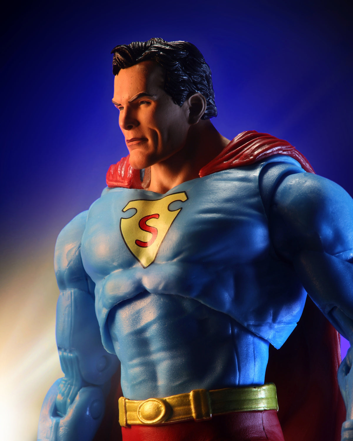 Superman Action Comics DC Multiverse 7-Inch Figure — Head and Chest Sculpt Detail