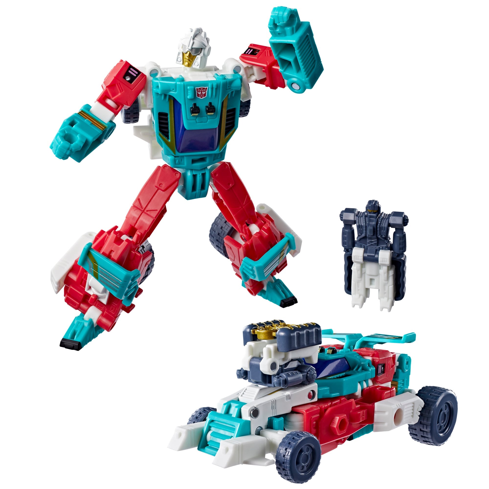 Autobot Joyride Age of the Primes Deluxe — Robot and Vehicle Modes with Hotwire Figure Display