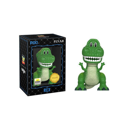 Rex Toy Story Pix! Vinyl Figure 2026 Convention Exclusive Chase — Box Front with Figure Out of Box
