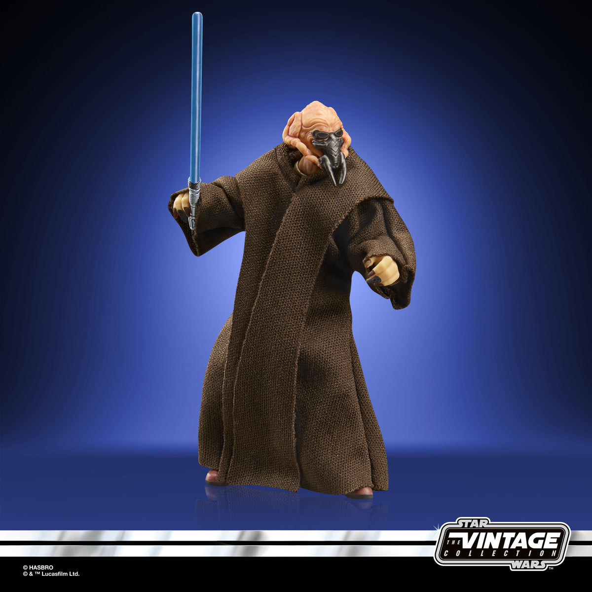 Plo Koon Vintage Collection 3.75-Inch Figure — Side View with Lightsaber Thrust Forward